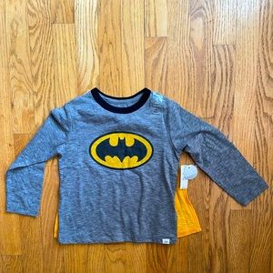 Batman GAP 4T Long Sleeve Boys Shirt with Cape NWT